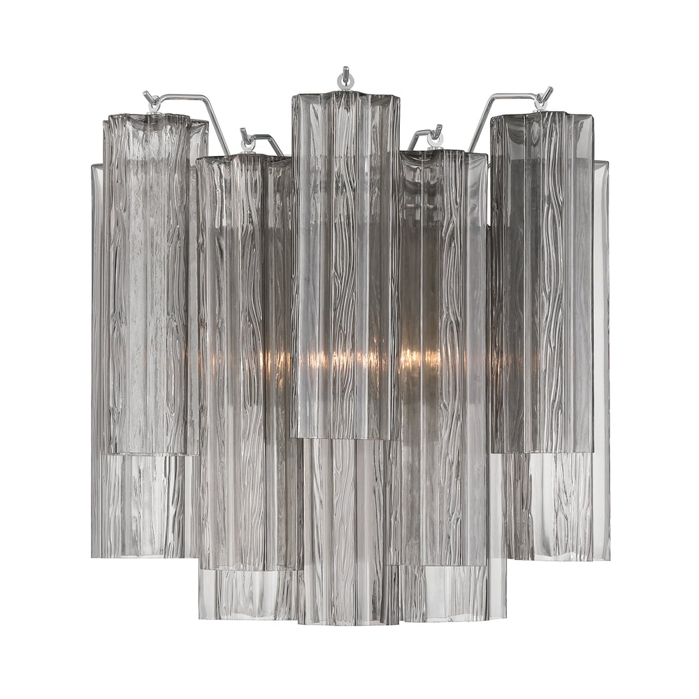 Aurora Wall Light Tronchi Glass Tube Tiered Amber Modern
