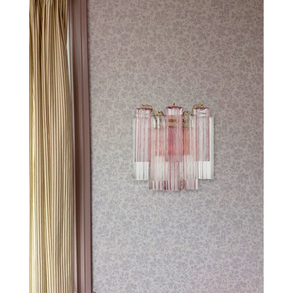 Aurora Wall Light Tronchi Glass Tube Tiered Amber Modern