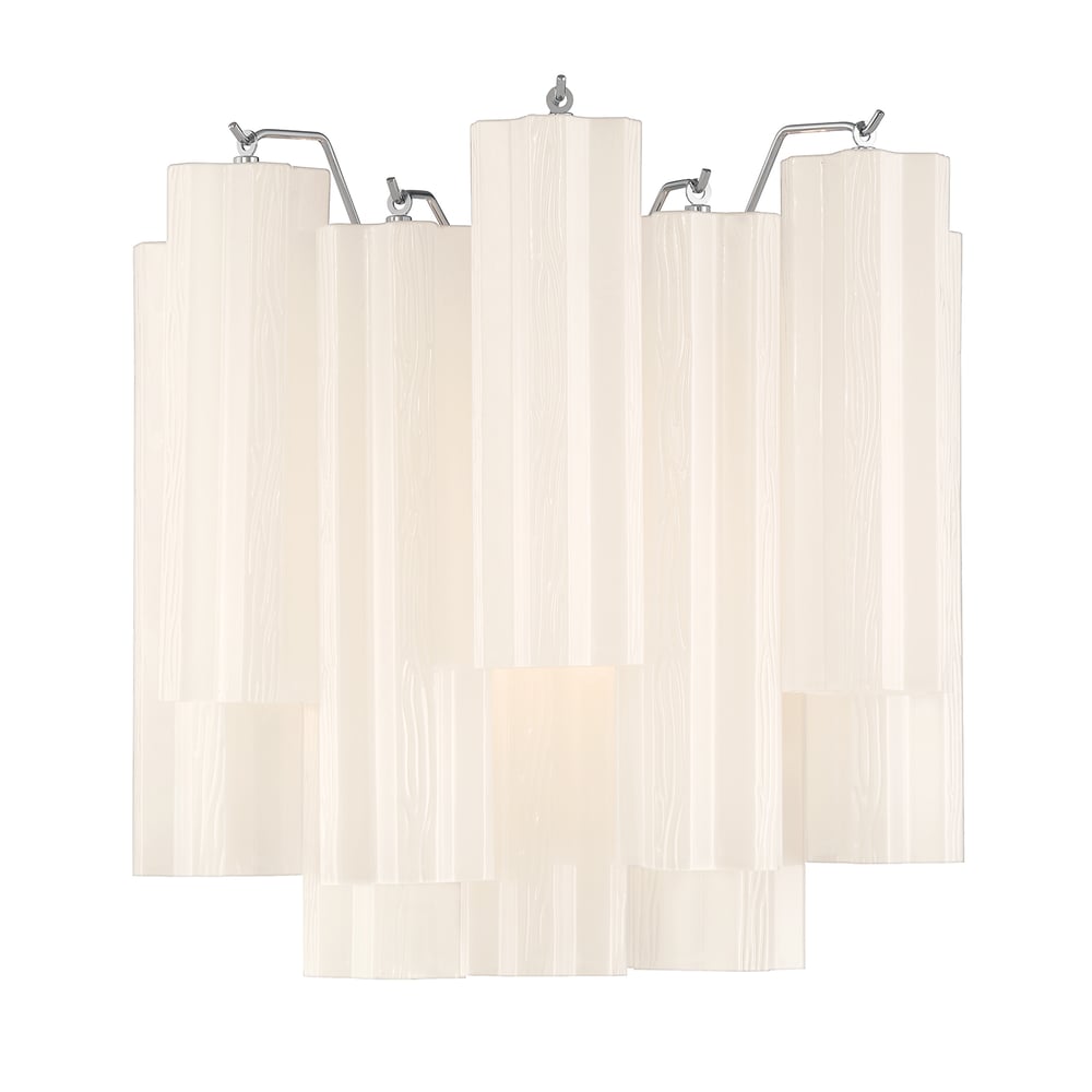 Aurora Wall Light Tronchi Glass Tube Tiered Amber Modern