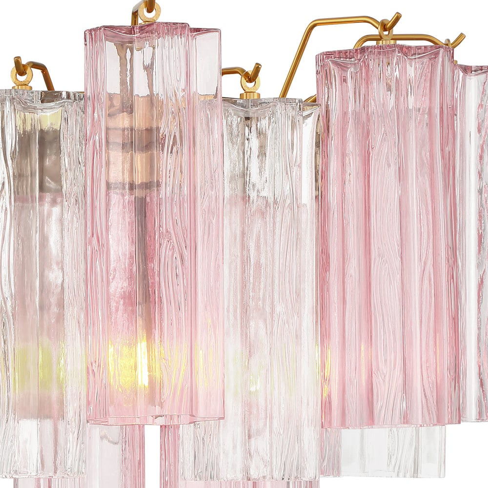 Aurora Wall Light Tronchi Glass Tube Tiered Amber Modern