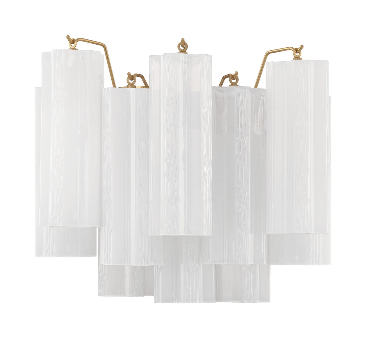 Aurora Wall Light Tronchi Glass Tube Tiered Amber Modern