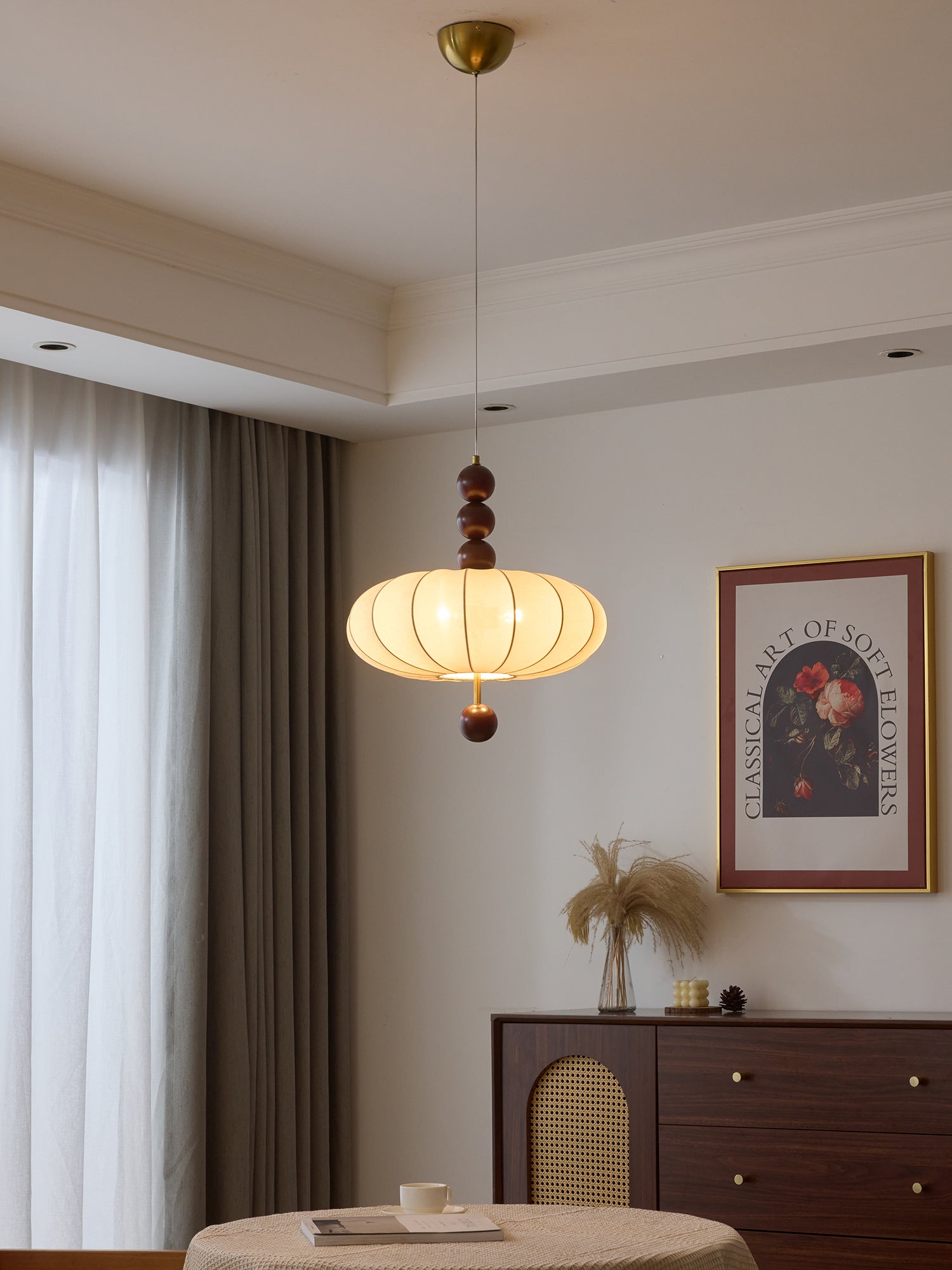 Orla Vintage Fabric Pendant Light - Letslighting