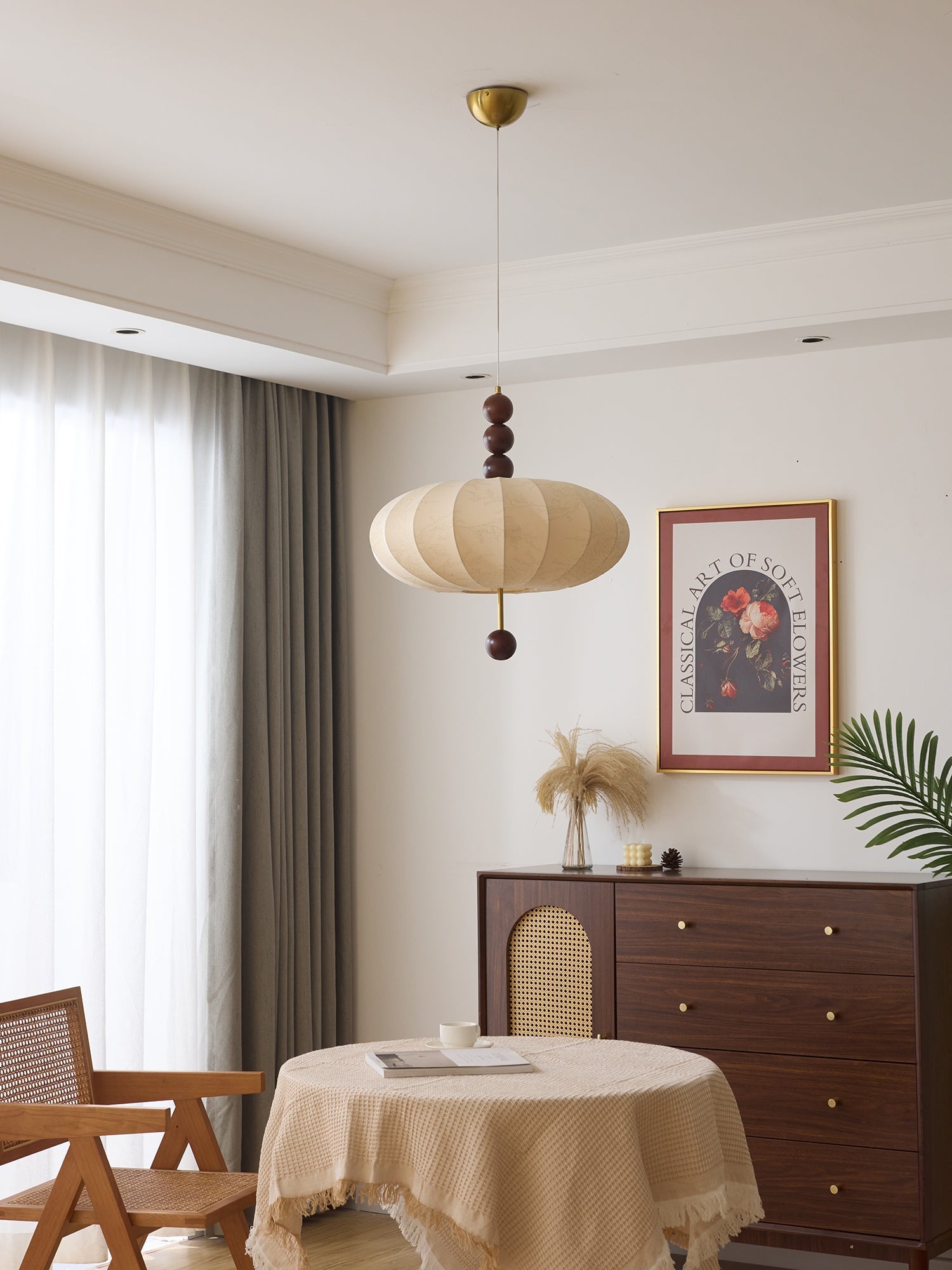 Orla Vintage Fabric Pendant Light - Letslighting