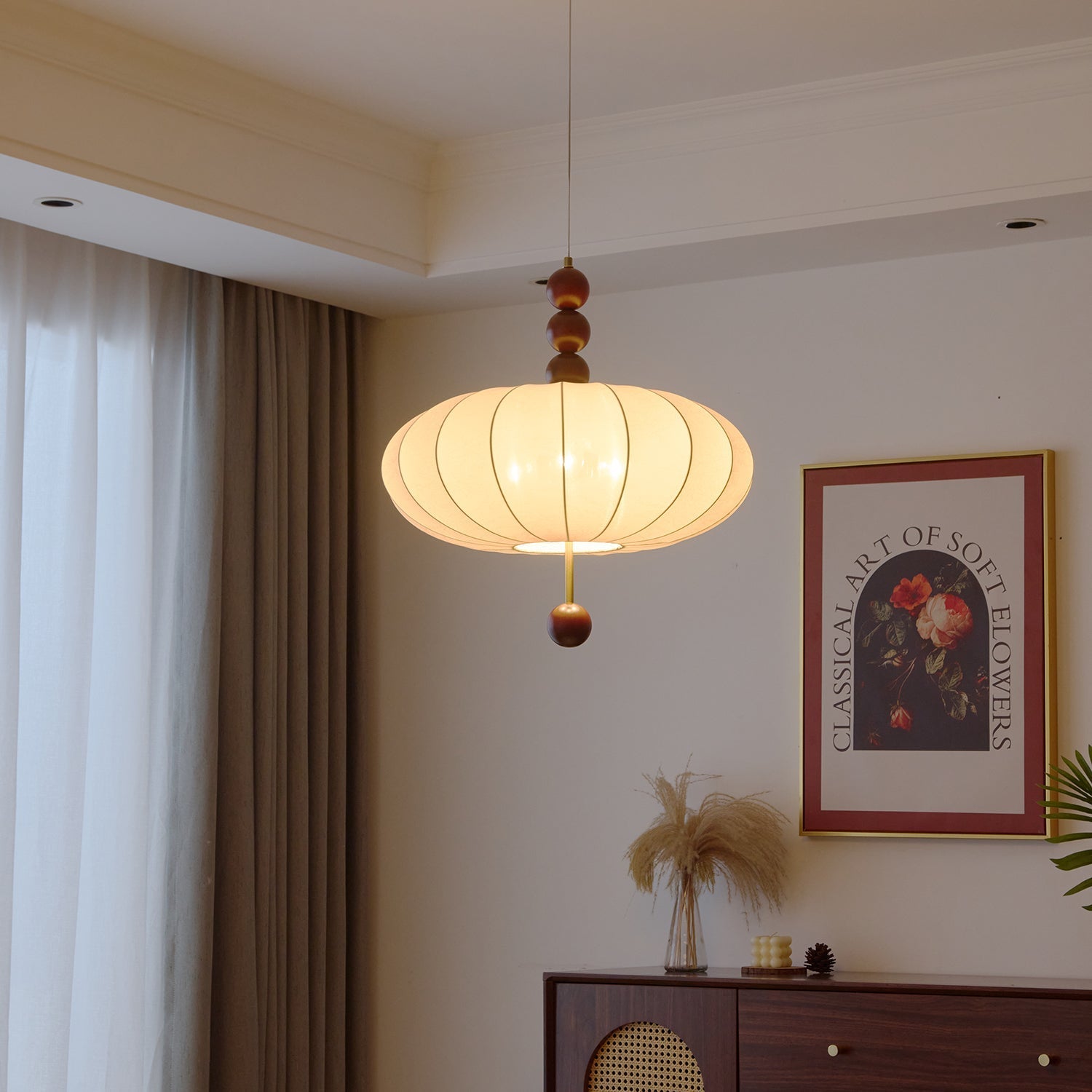 Orla Vintage Fabric Pendant Light - Letslighting