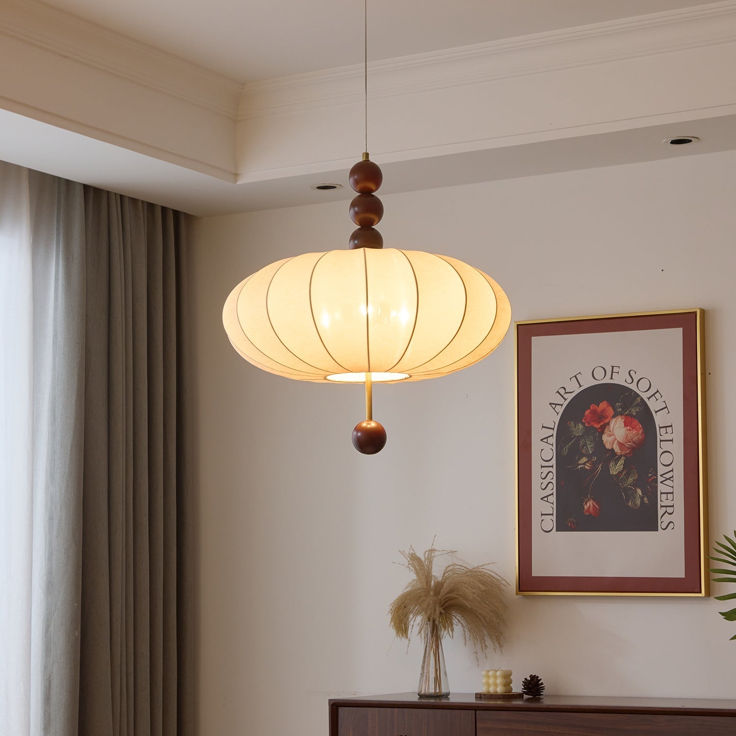 Orla Vintage Fabric Pendant Light - Letslighting