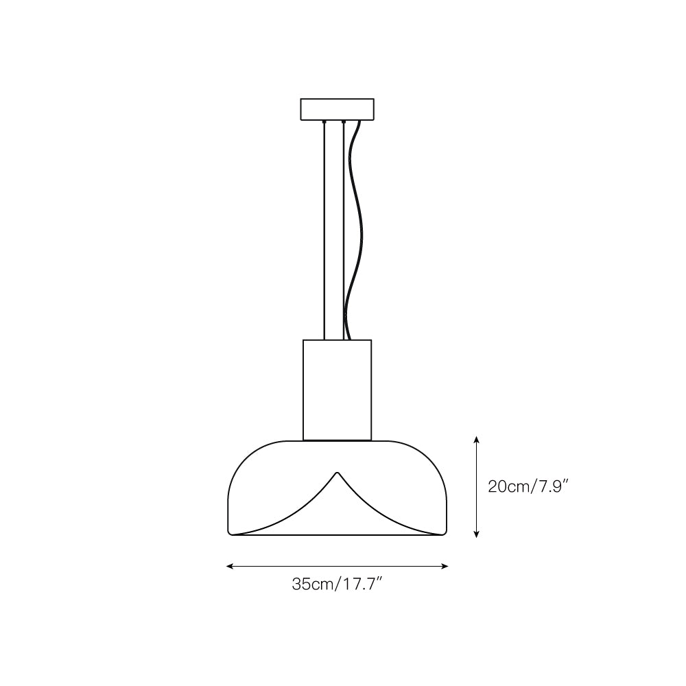 Modern Minimalist Dome-shaped Glass Pendant Light - Letslighting