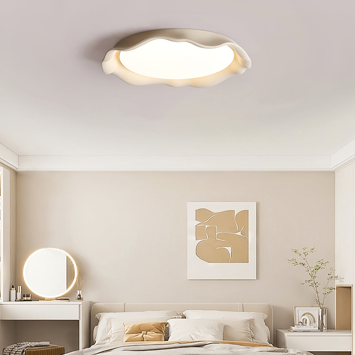 Idoraris Modern Minimalist Art Microcement Ceiling Light - Letslighting