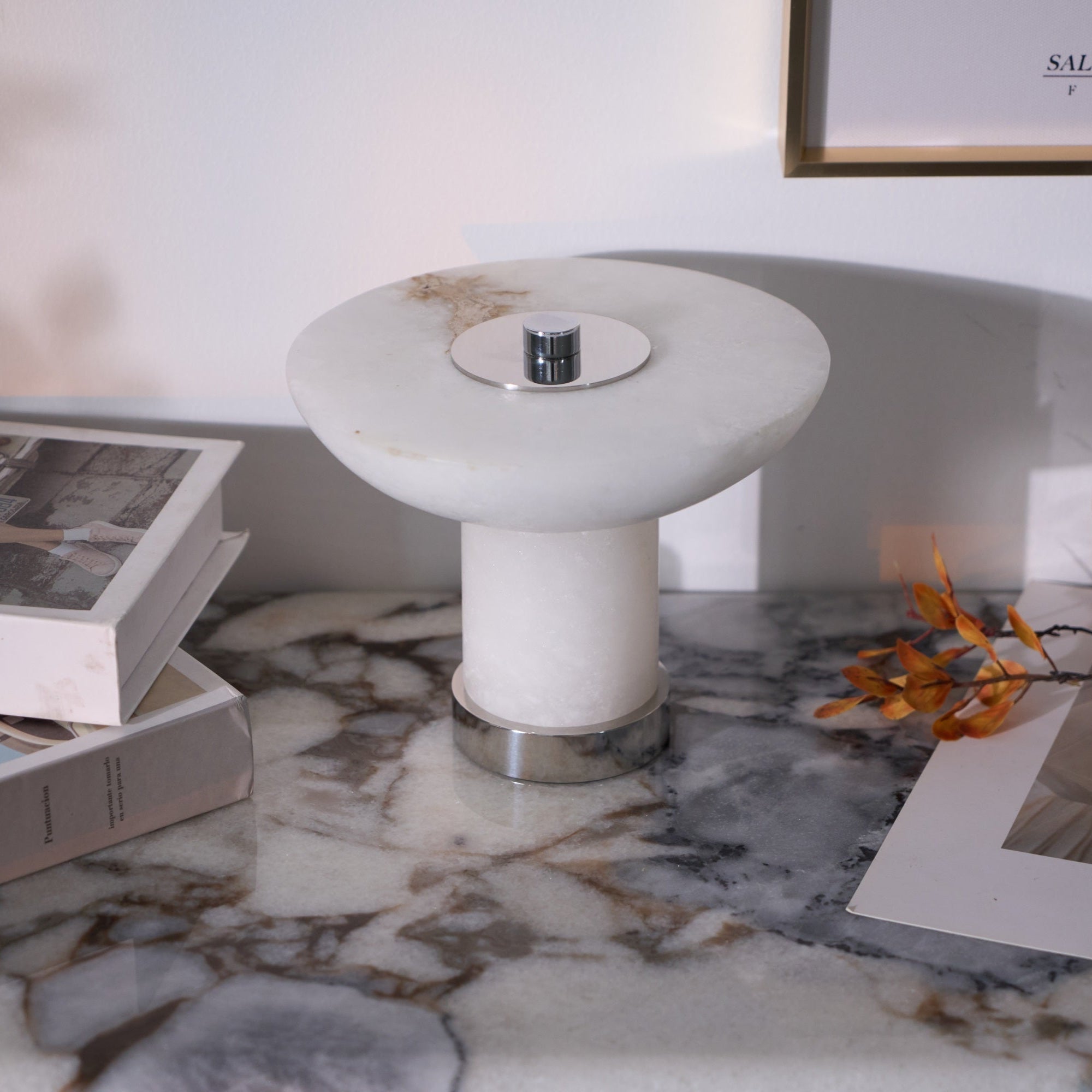 Eurnoran Mushroom Shaped Alabaster Table Lamp - Letslighting