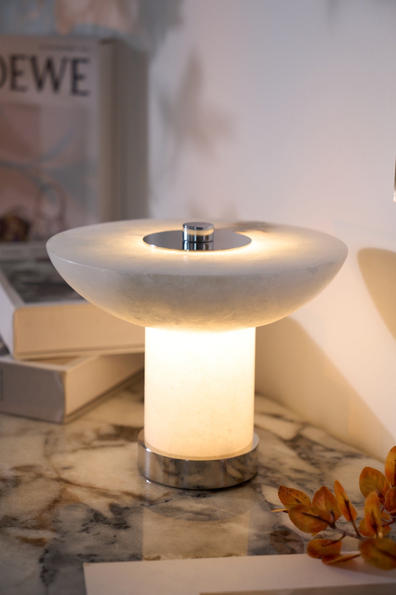 Eurnoran Mushroom Shaped Alabaster Table Lamp - Letslighting