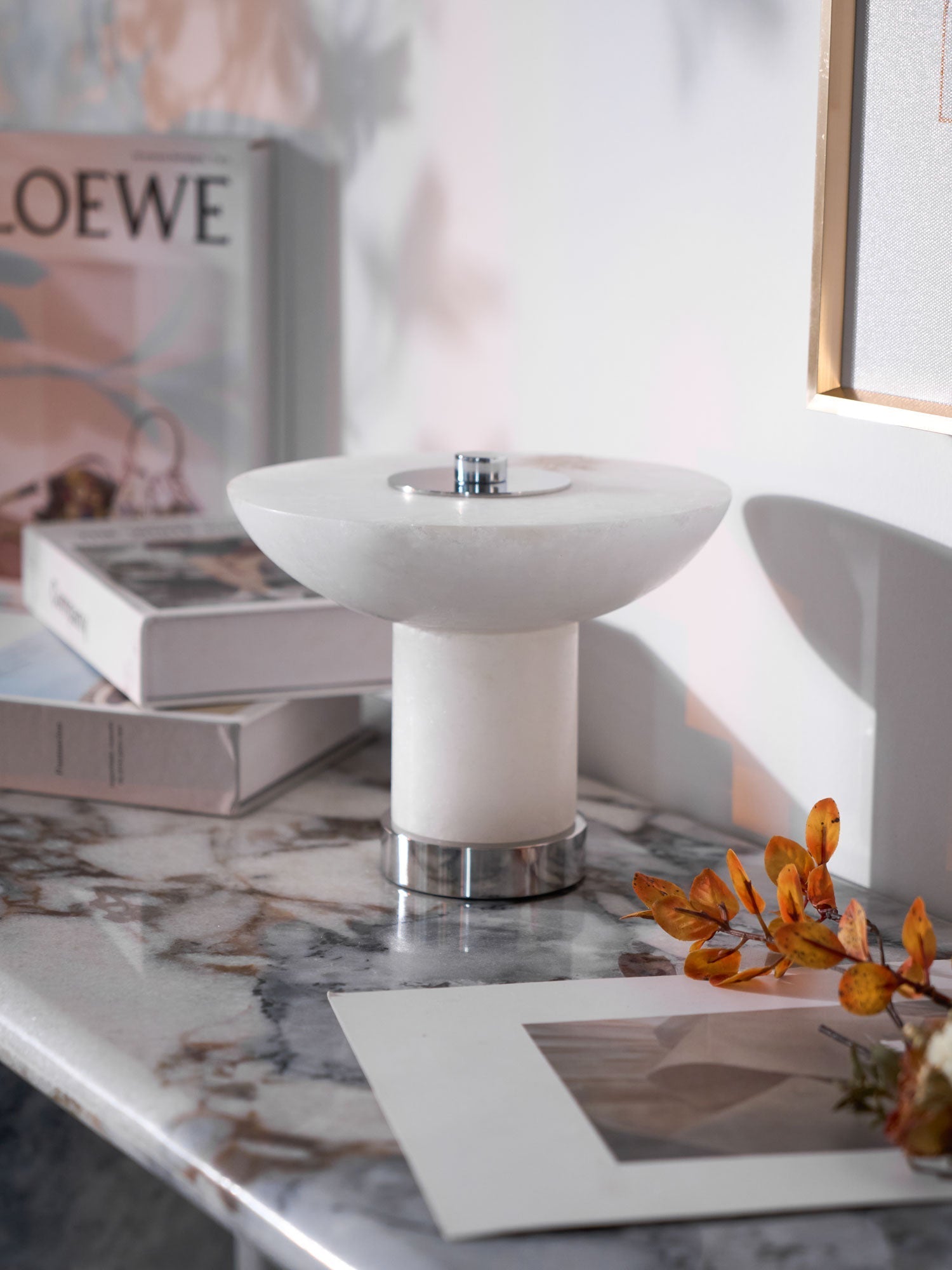 Eurnoran Mushroom Shaped Alabaster Table Lamp - Letslighting