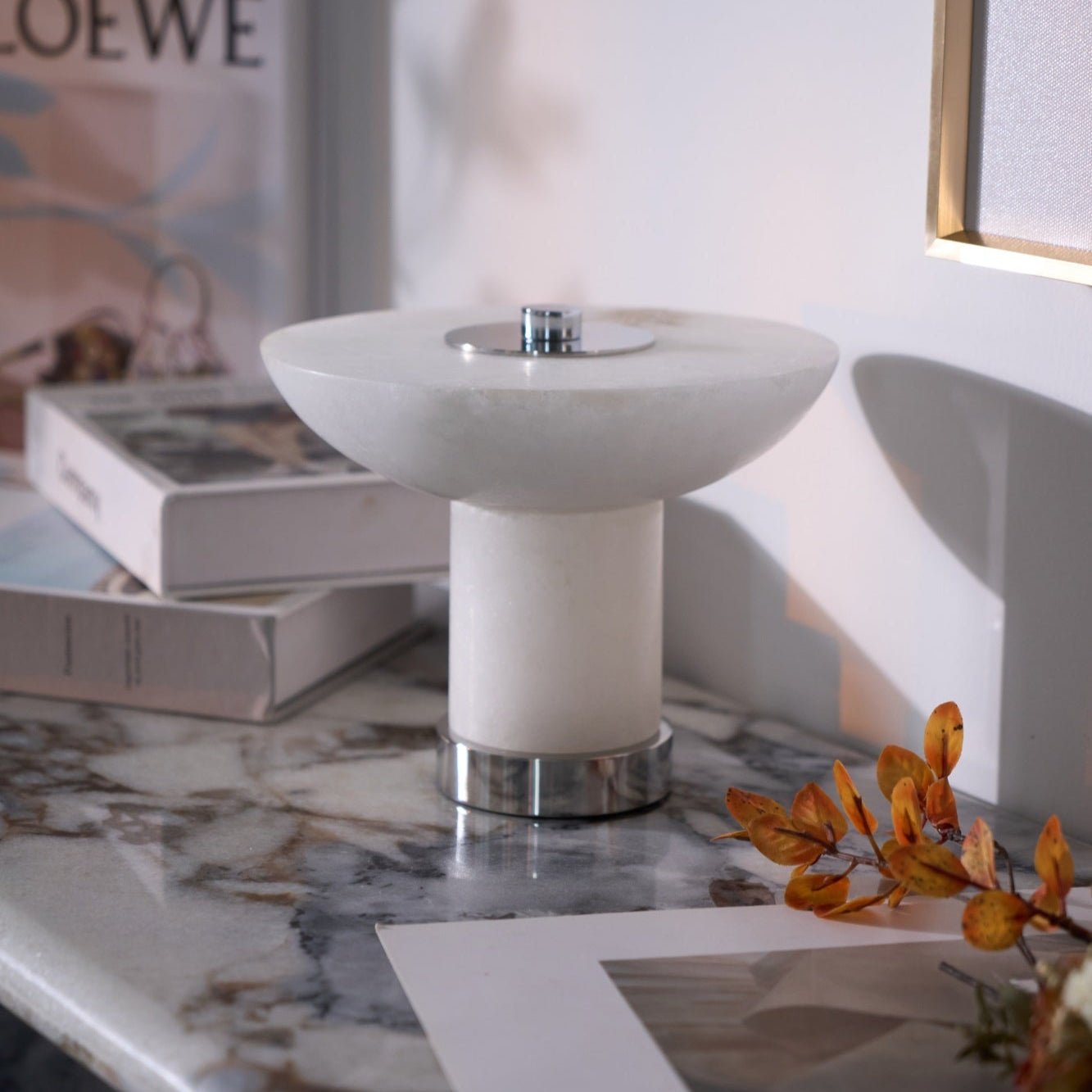 Eurnoran Mushroom Shaped Alabaster Table Lamp - Letslighting