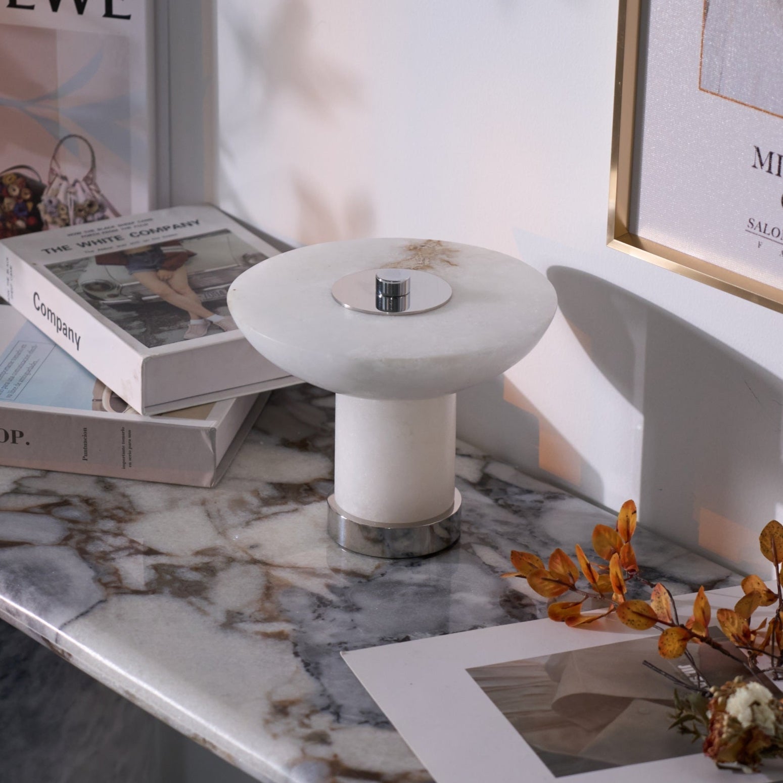 Eurnoran Mushroom Shaped Alabaster Table Lamp - Letslighting