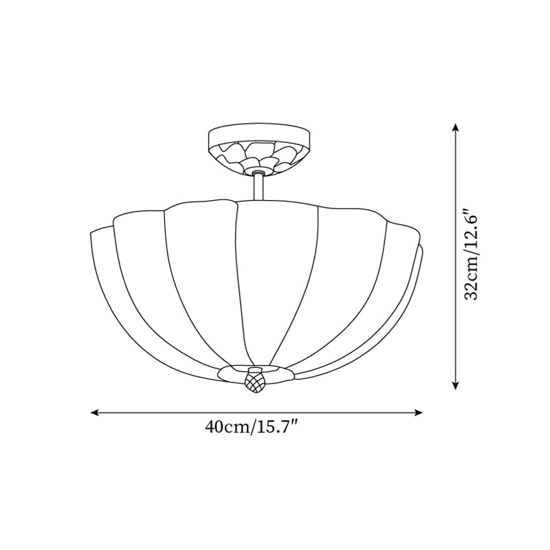Ceiling Light Brass and Glass with Elegant Petal Silhouette Modern - Letslighting
