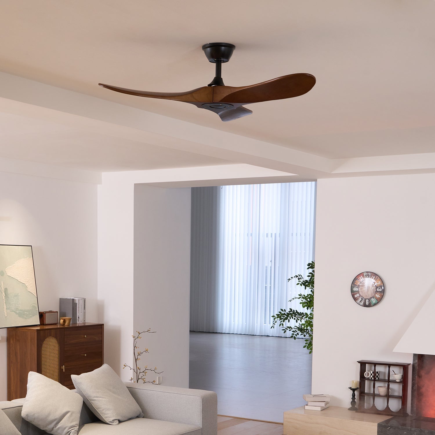 Orano Wood Ceiling Fan - Letslighting