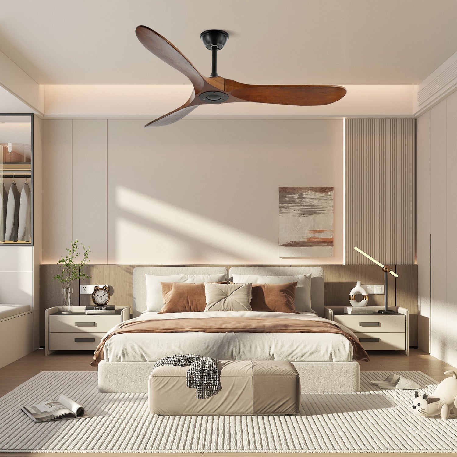 Orano Wood Ceiling Fan - Letslighting