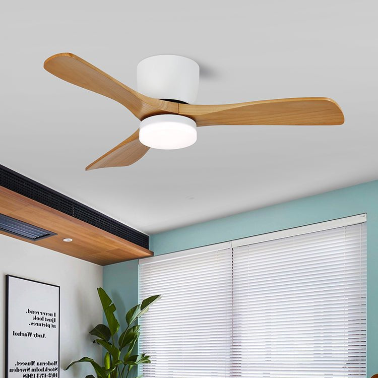 Nerio Minimalist Wood Ceiling Fan Light - Letslighting