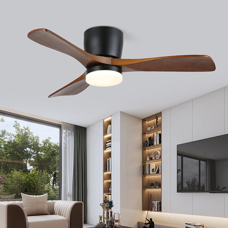 Nerio Minimalist Wood Ceiling Fan Light - Letslighting