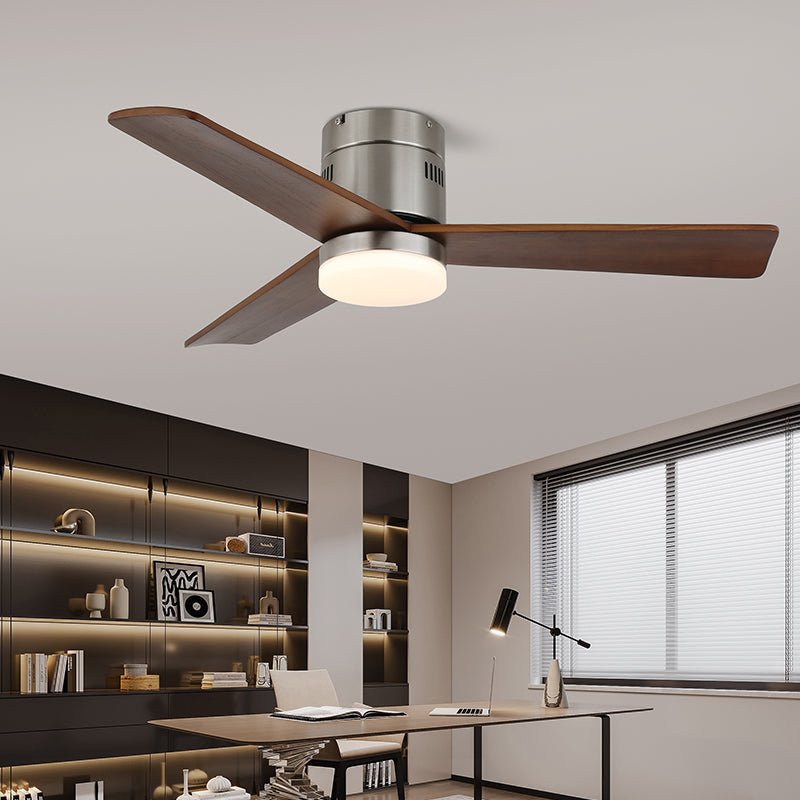 Eris Minimalist Wood Ceiling Fan Light - Letslighting