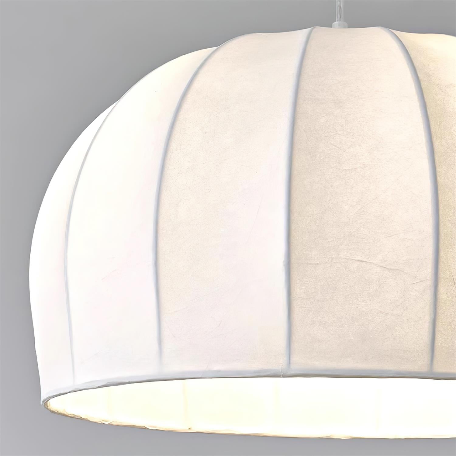 Nova White Fabric Dome Pendant Light - Letslighting