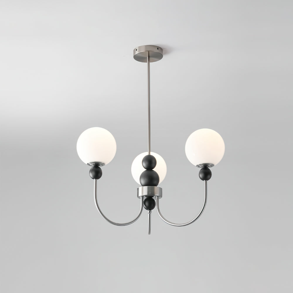 Chandelier Glass Globe Arms Dining Living - Letslighting