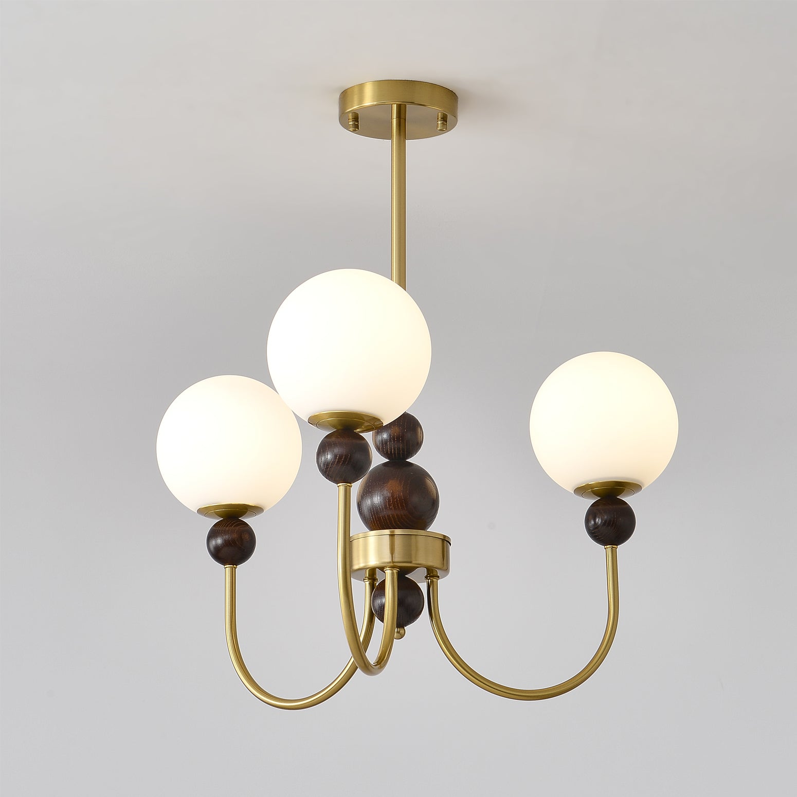 Chandelier Glass Globe Arms Dining Living - Letslighting