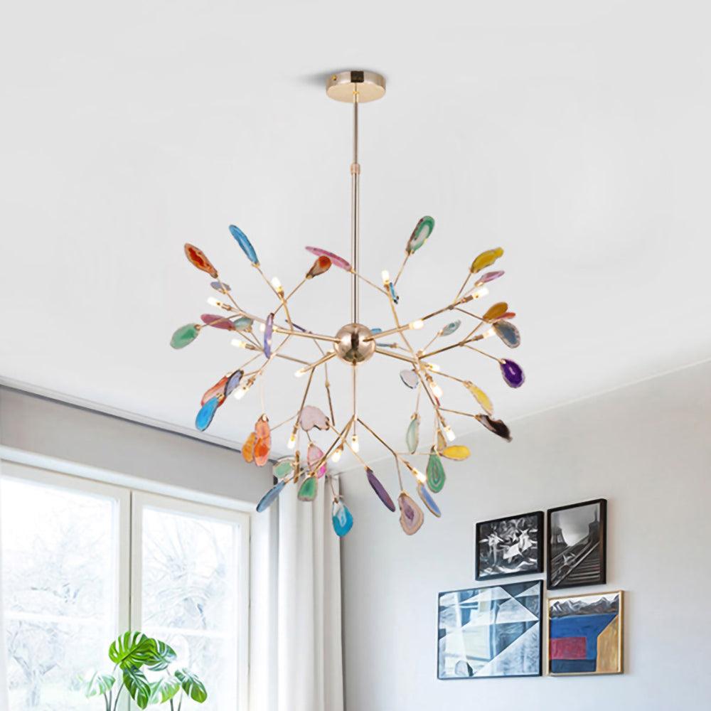 Olivia Agate Colorful Branching Chandelier