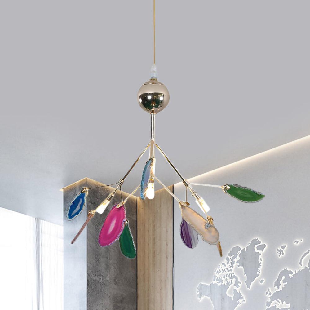Olivia Agate Colorful Branching Chandelier