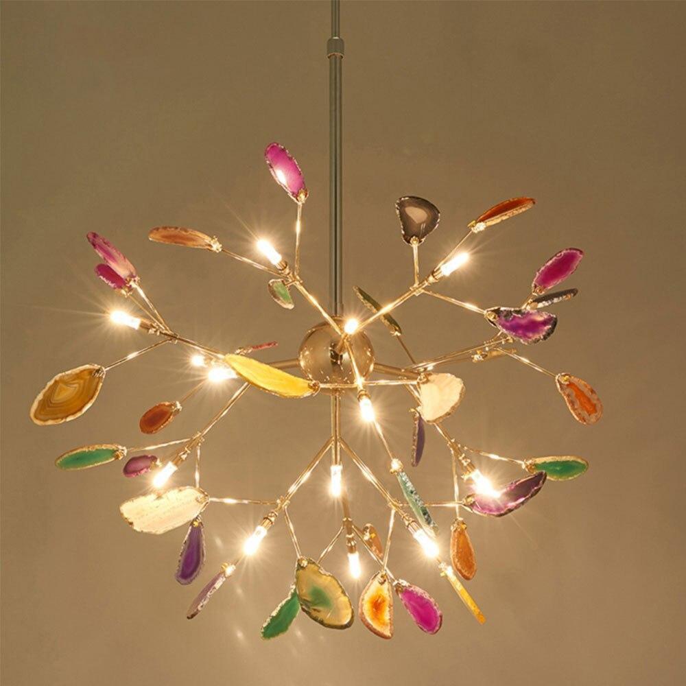 Olivia Agate Colorful Branching Chandelier