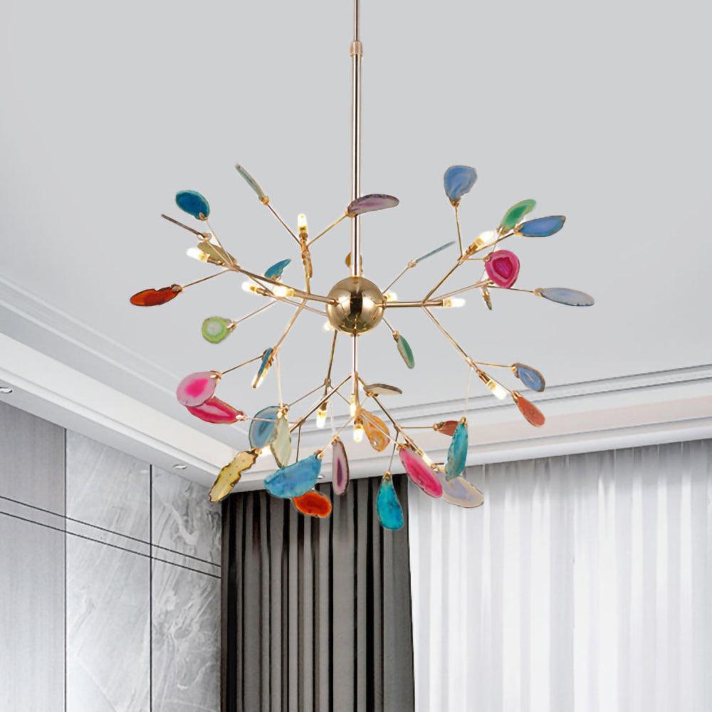 Olivia Agate Colorful Branching Chandelier