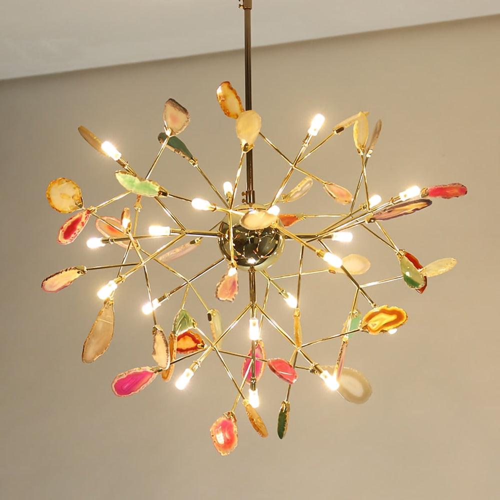 Olivia Agate Colorful Branching Chandelier