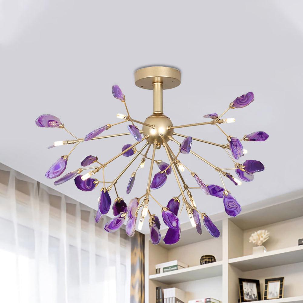 Olivia Agate Colorful Branching Chandelier