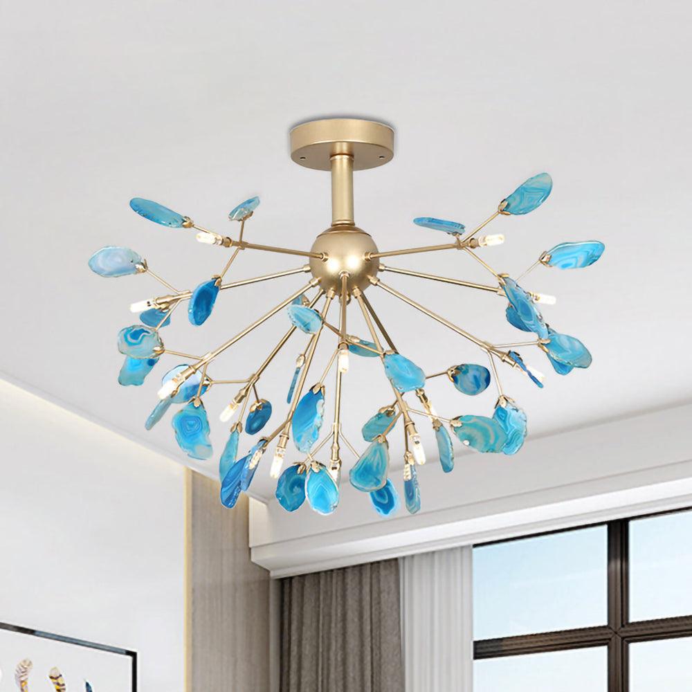 Olivia Agate Colorful Branching Chandelier