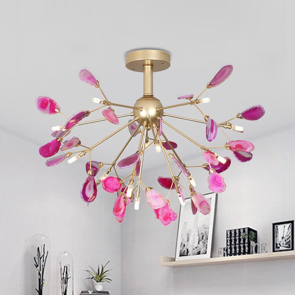 Olivia Agate Colorful Branching Chandelier