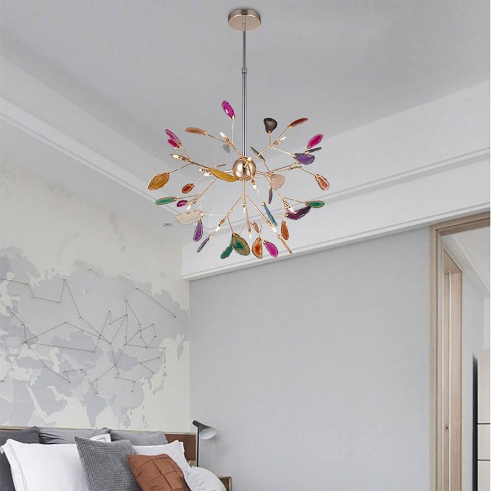 Olivia Agate Colorful Branching Chandelier