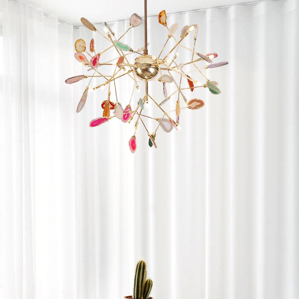 Olivia Agate Colorful Branching Chandelier