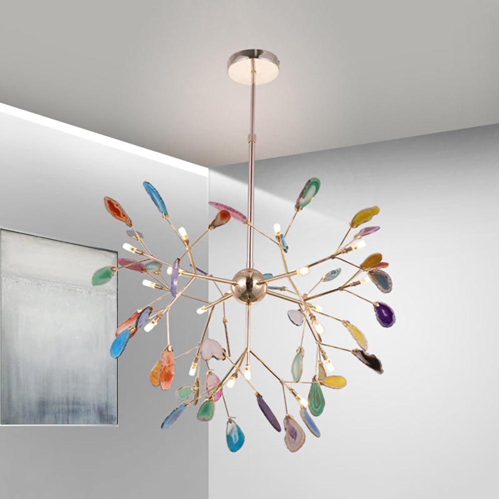 Olivia Agate Colorful Branching Chandelier