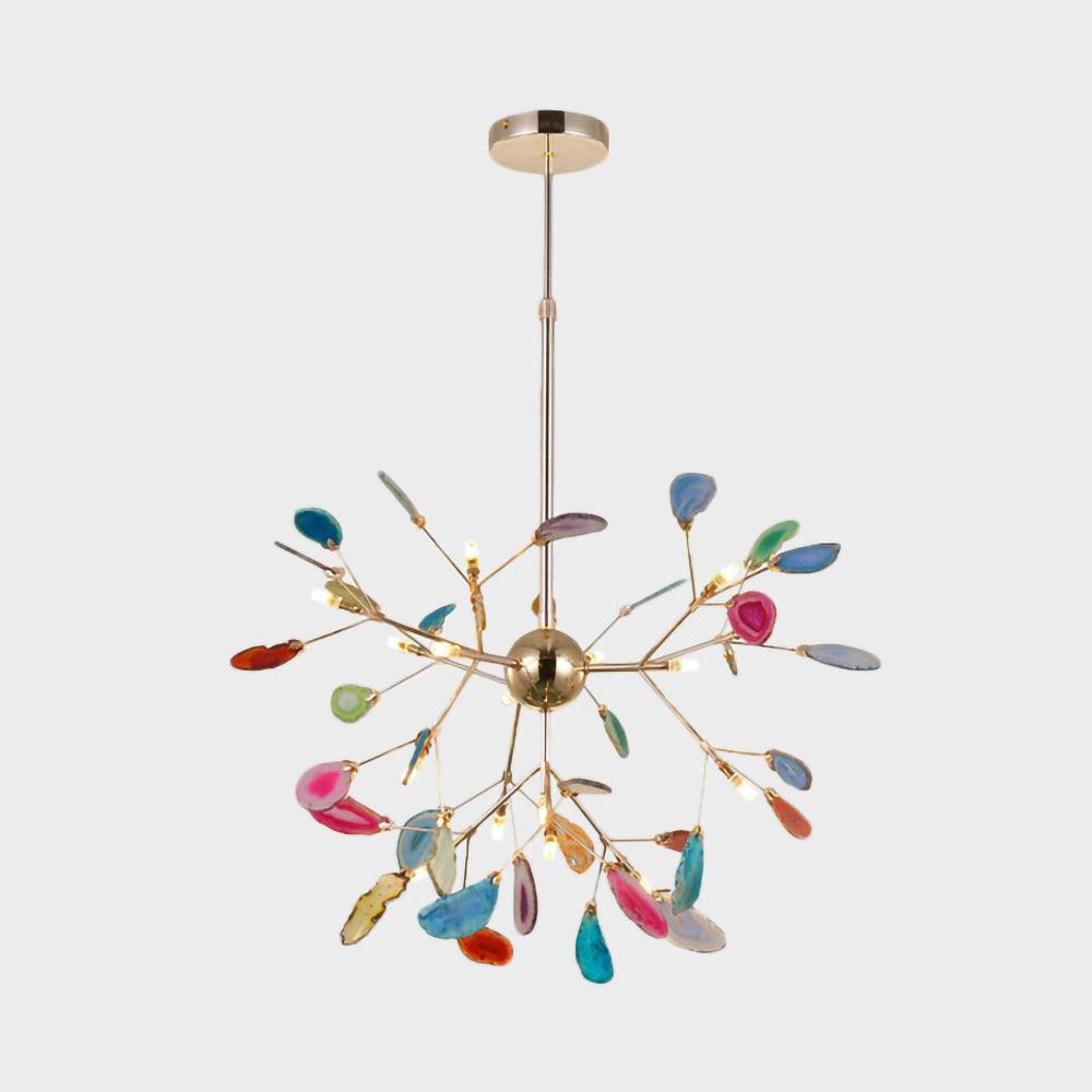 Olivia Agate Colorful Branching Chandelier