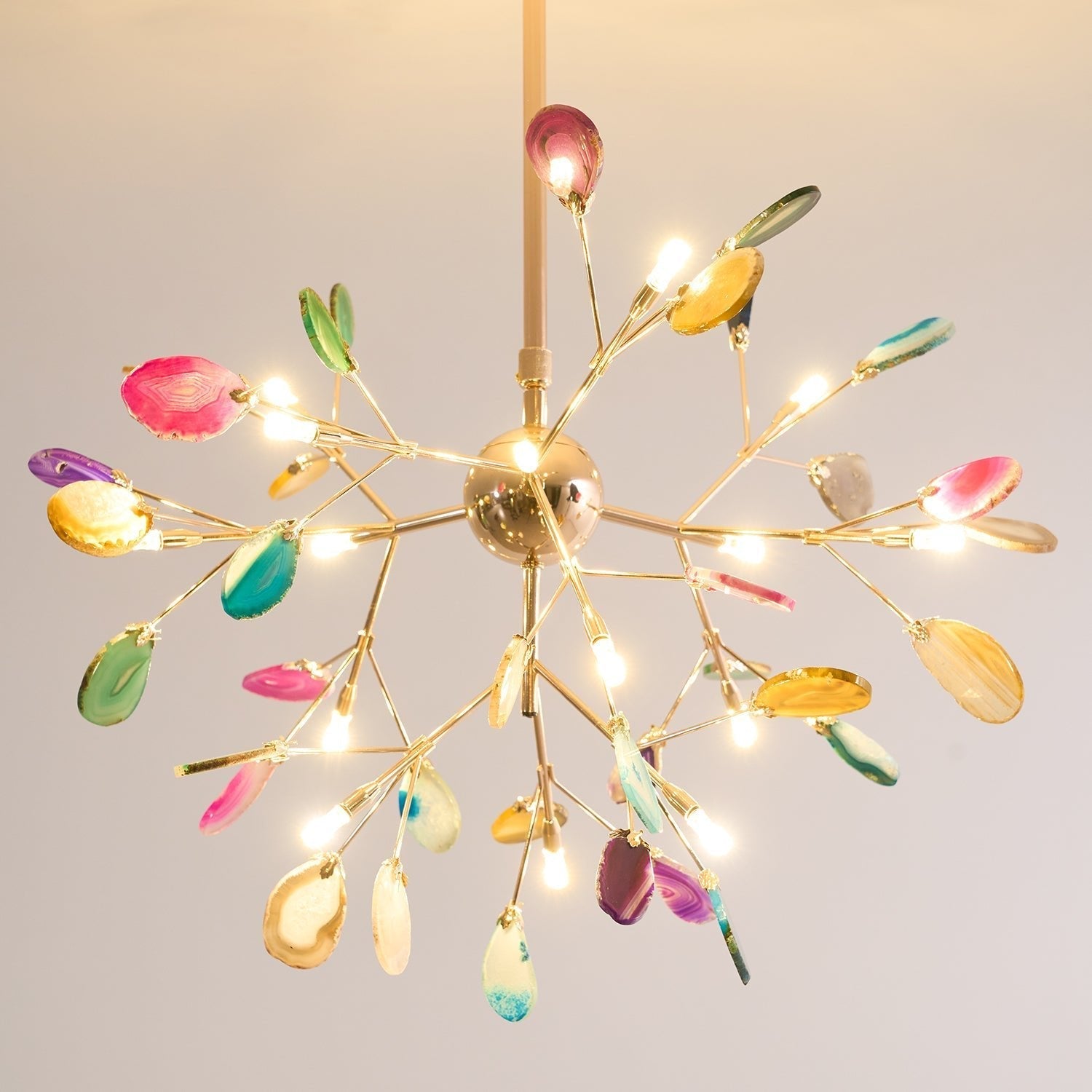Olivia Agate Colorful Branching Chandelier