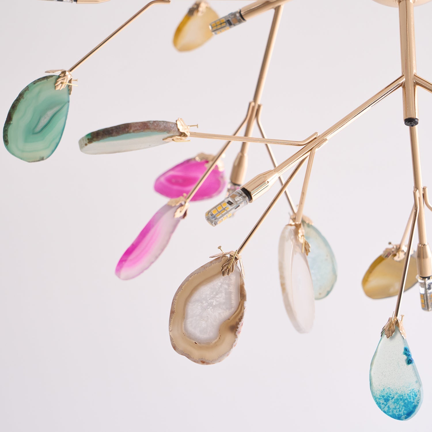 Olivia Agate Colorful Branching Chandelier