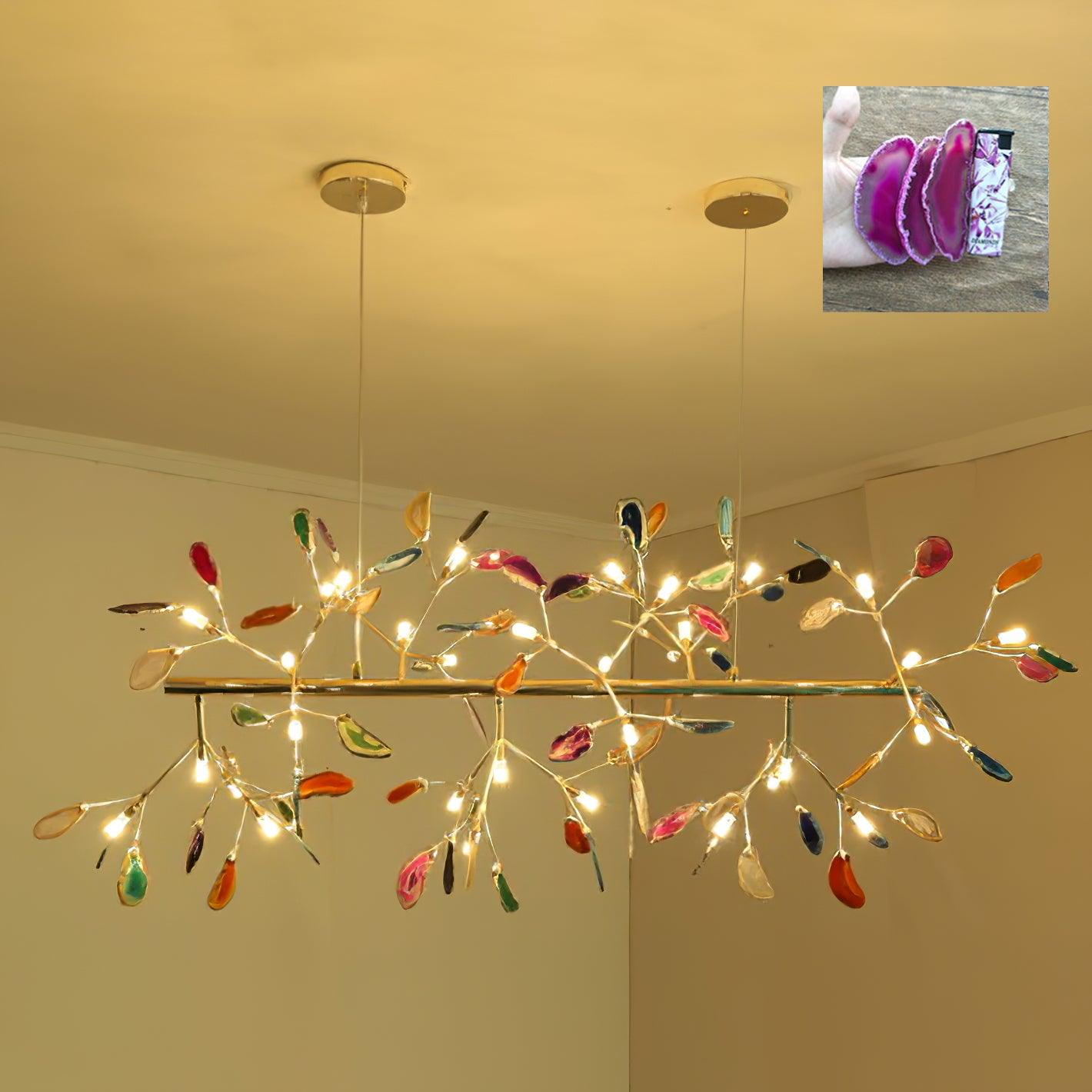 Olivia Agate Colorful Branching Chandelier