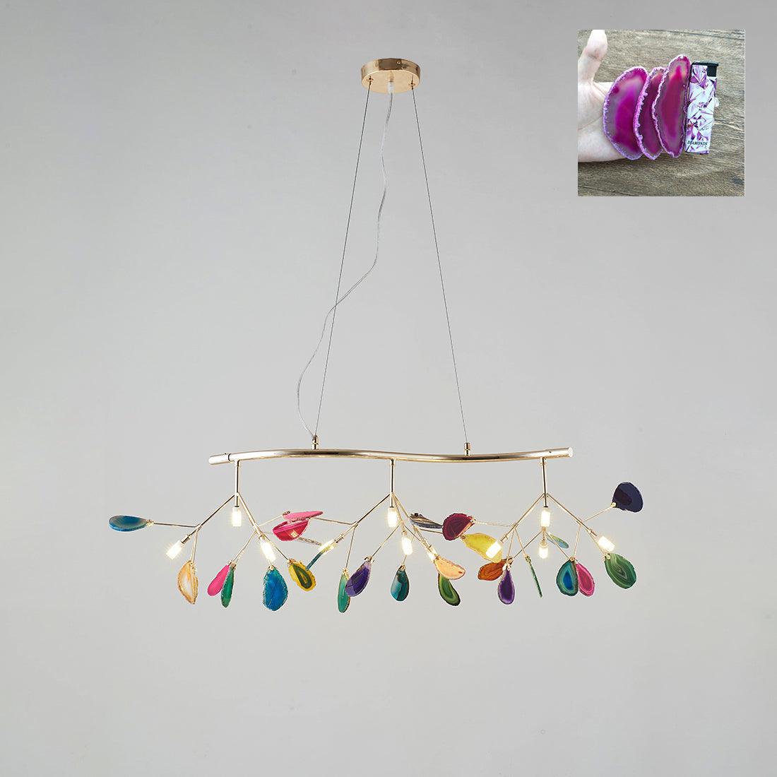 Olivia Agate Colorful Branching Chandelier