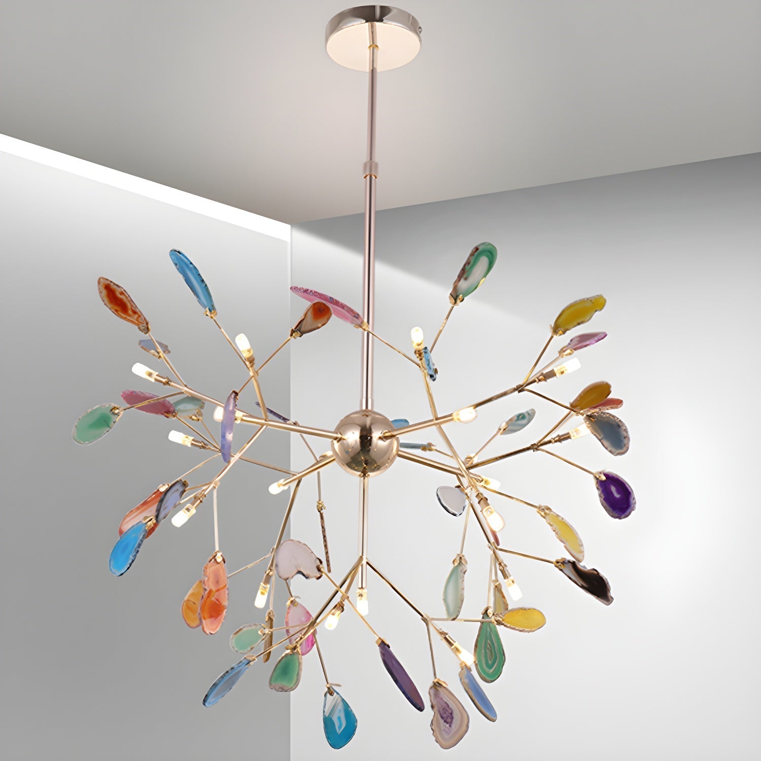 Olivia Agate Colorful Branching Chandelier
