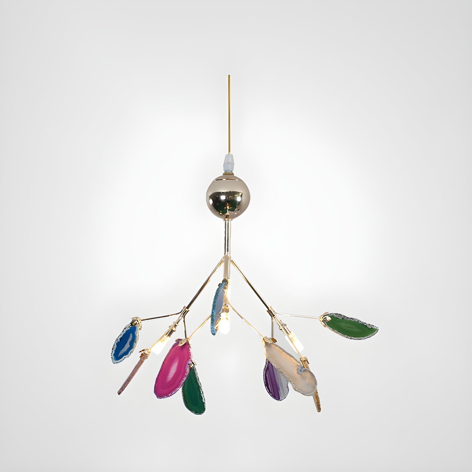 Olivia Agate Colorful Branching Chandelier