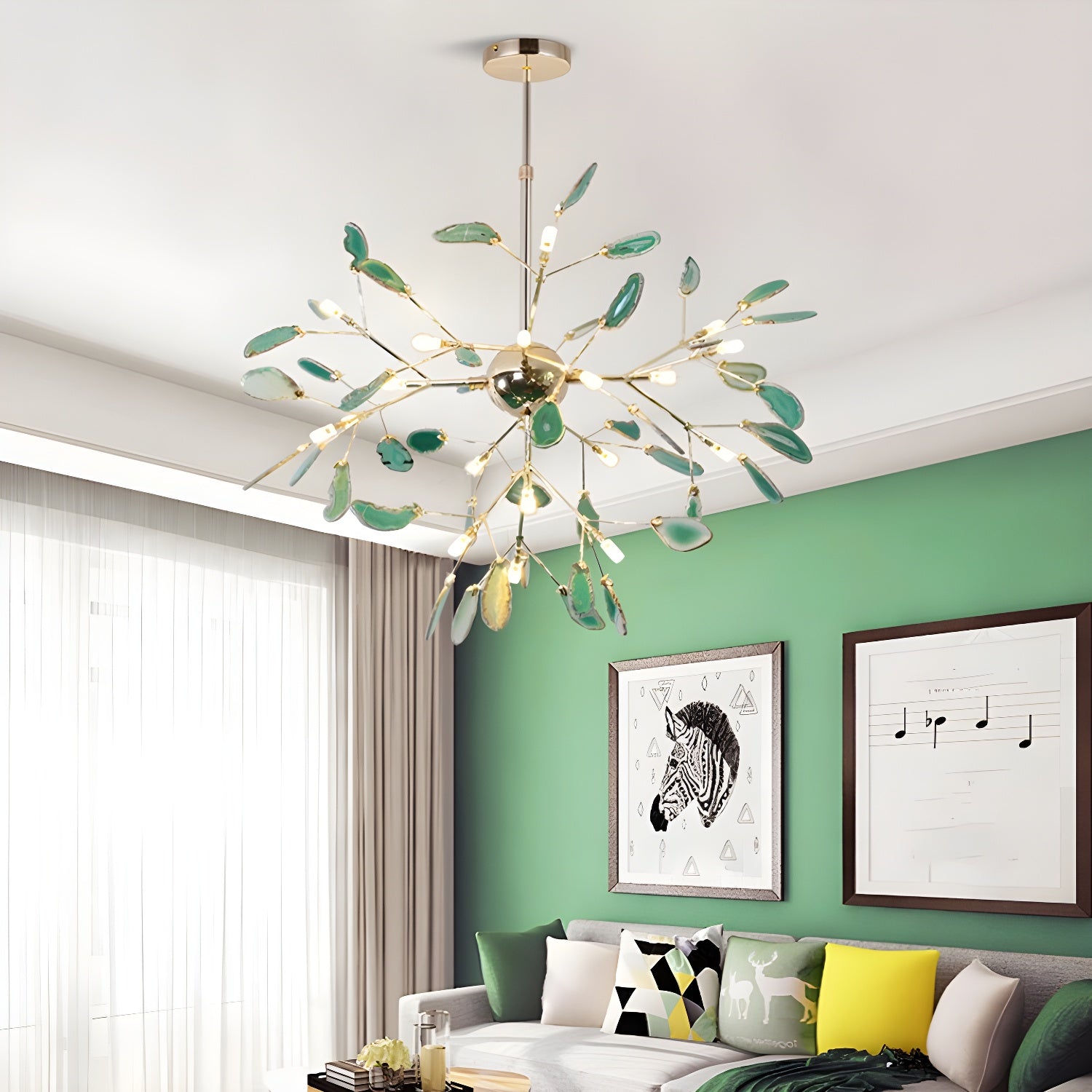 Olivia Agate Colorful Branching Chandelier