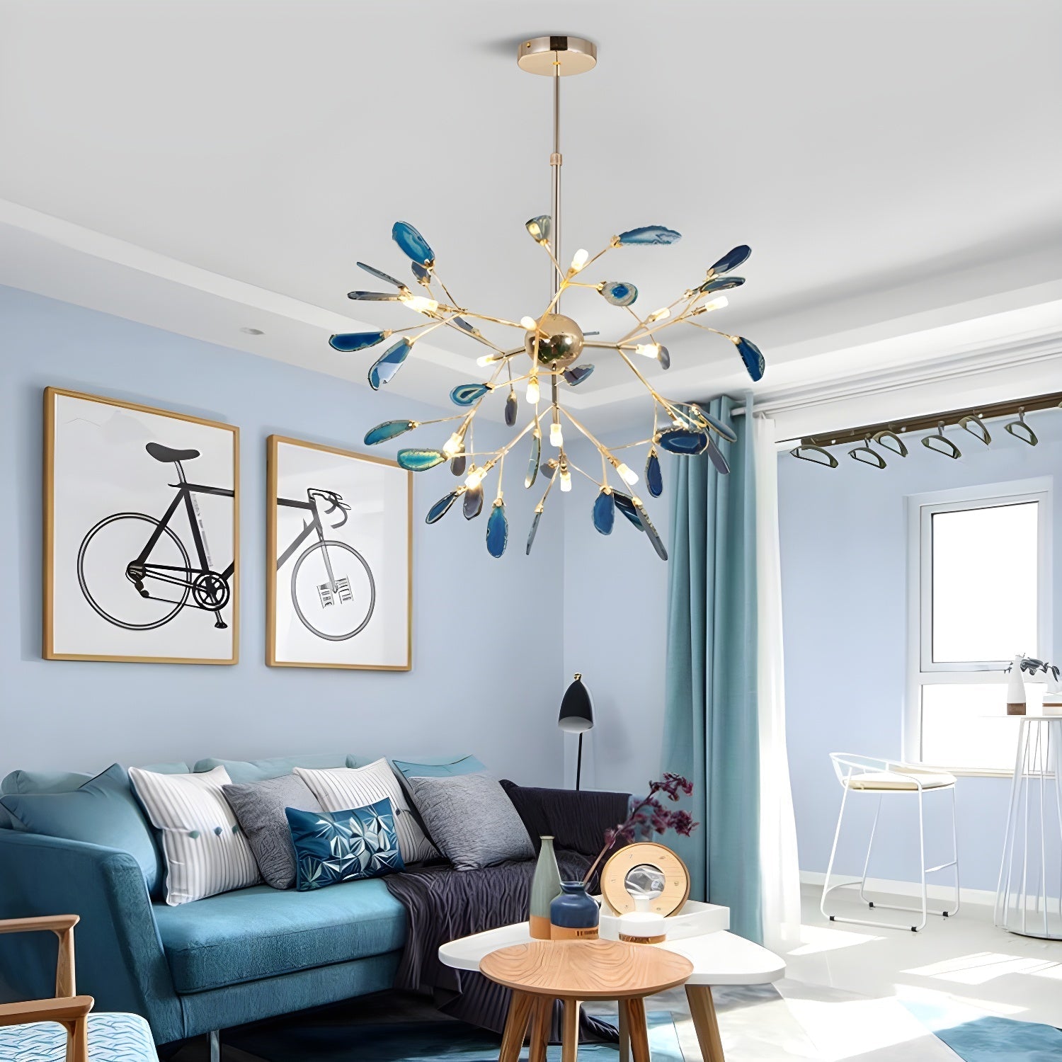 Olivia Agate Colorful Branching Chandelier