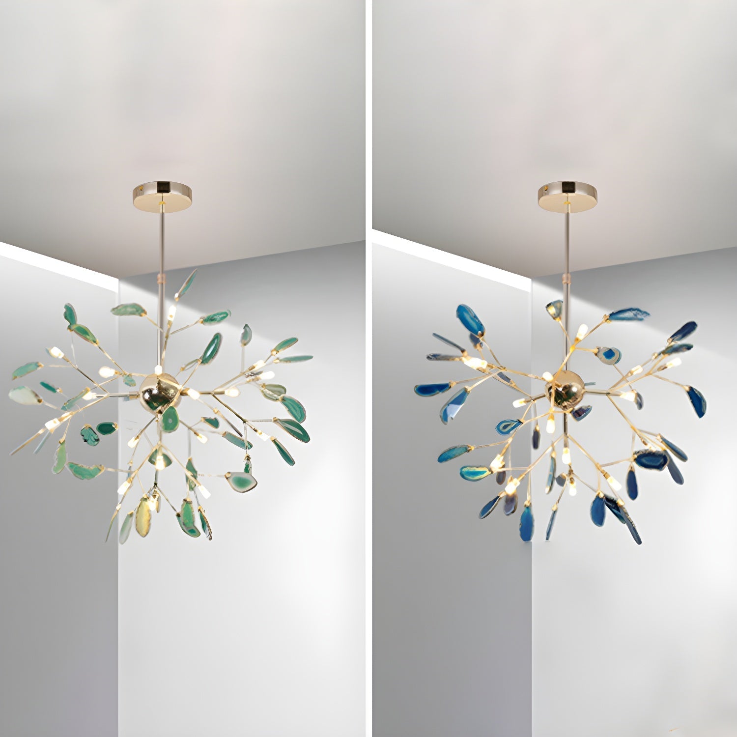 Olivia Agate Colorful Branching Chandelier