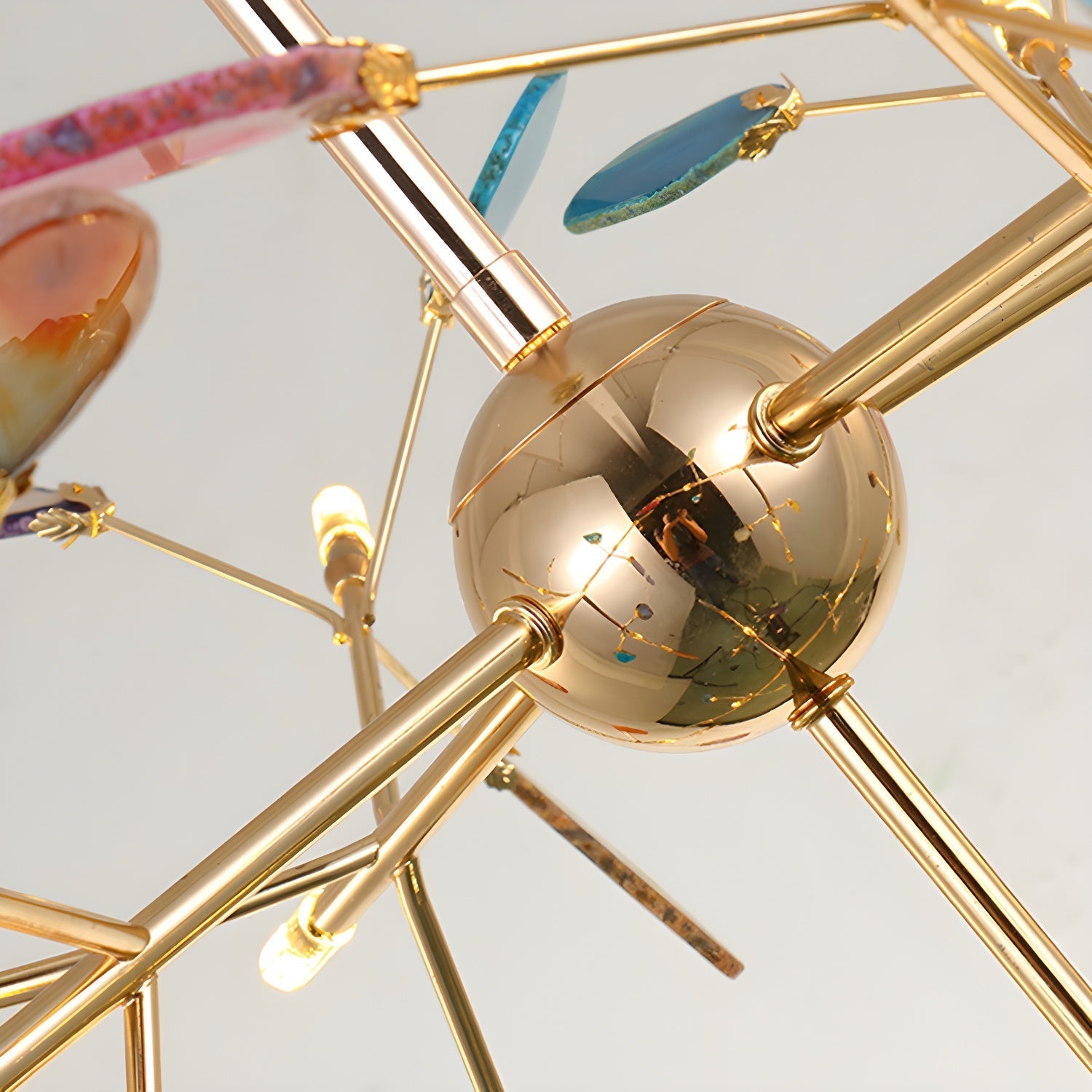Olivia Agate Colorful Branching Chandelier
