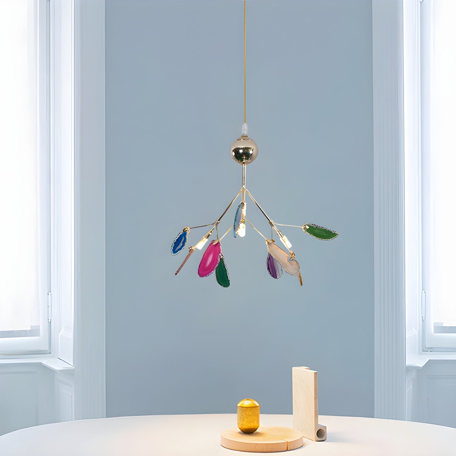 Olivia Agate Colorful Branching Chandelier