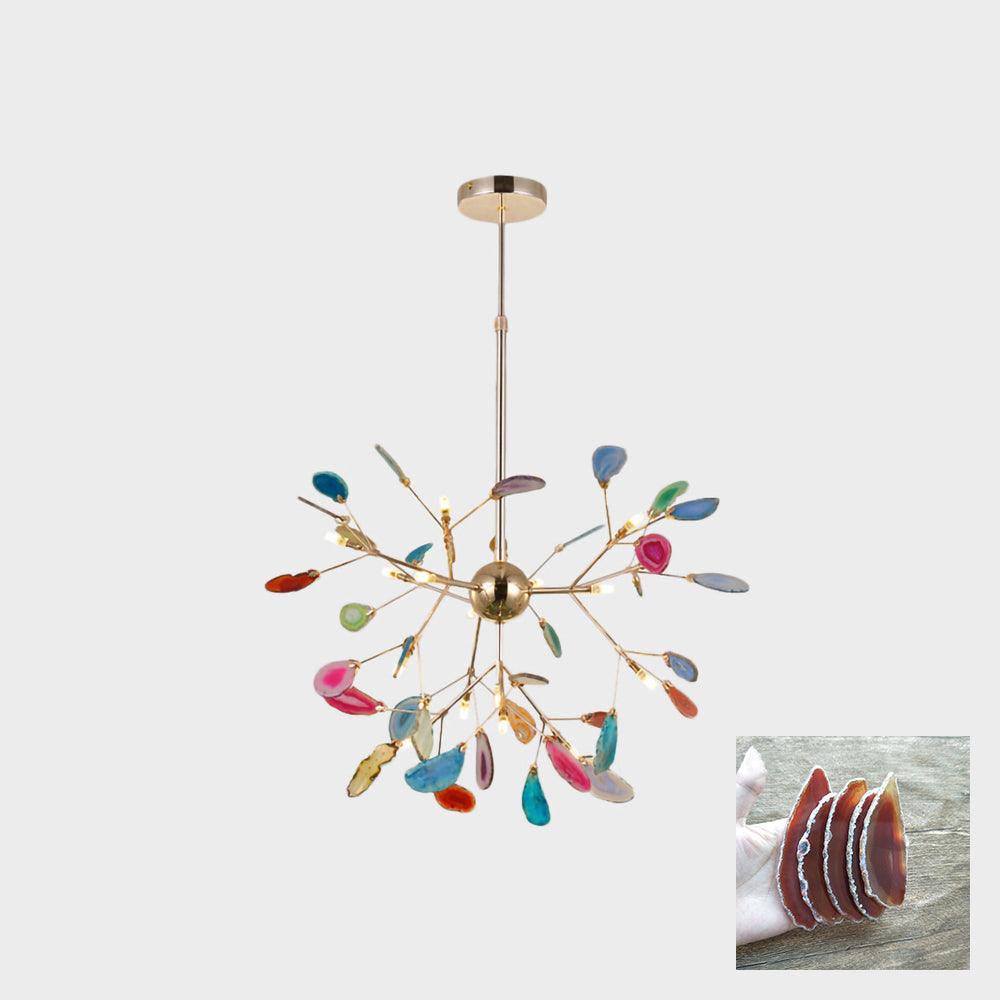 Olivia Agate Colorful Branching Chandelier