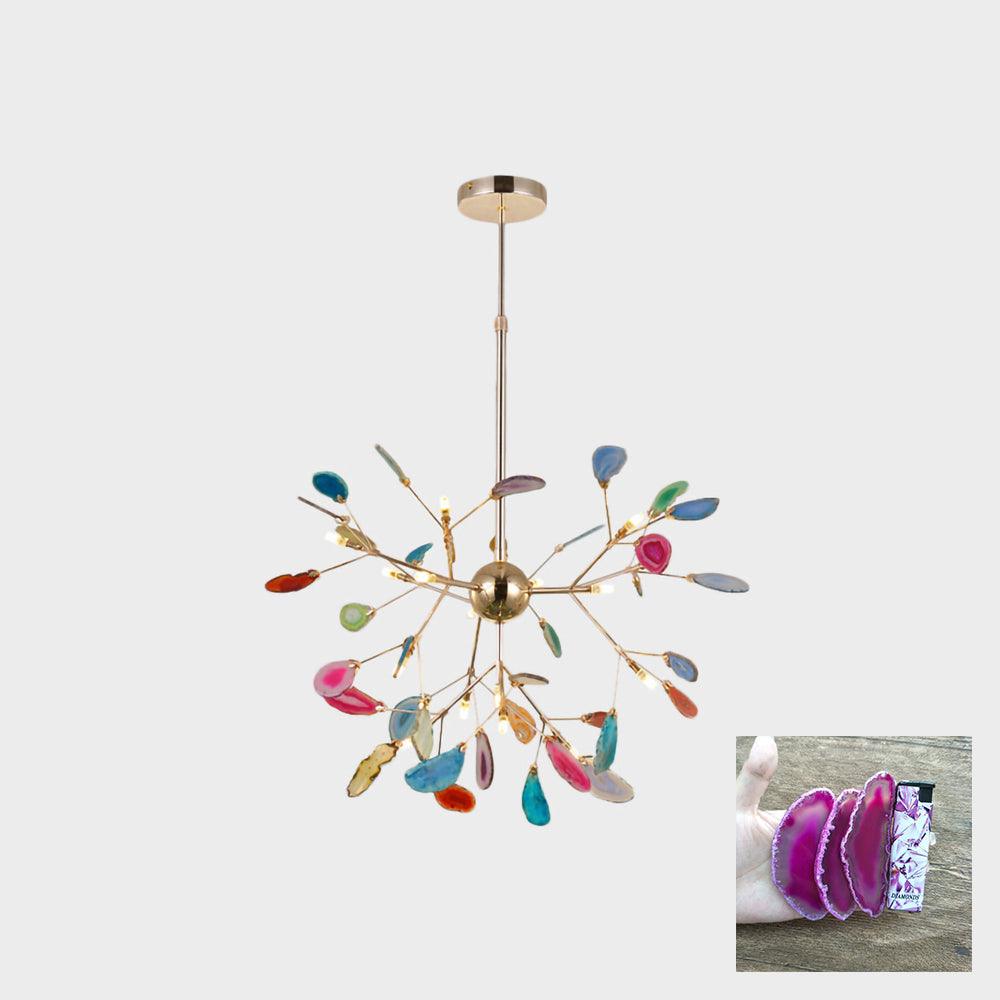 Olivia Agate Colorful Branching Chandelier